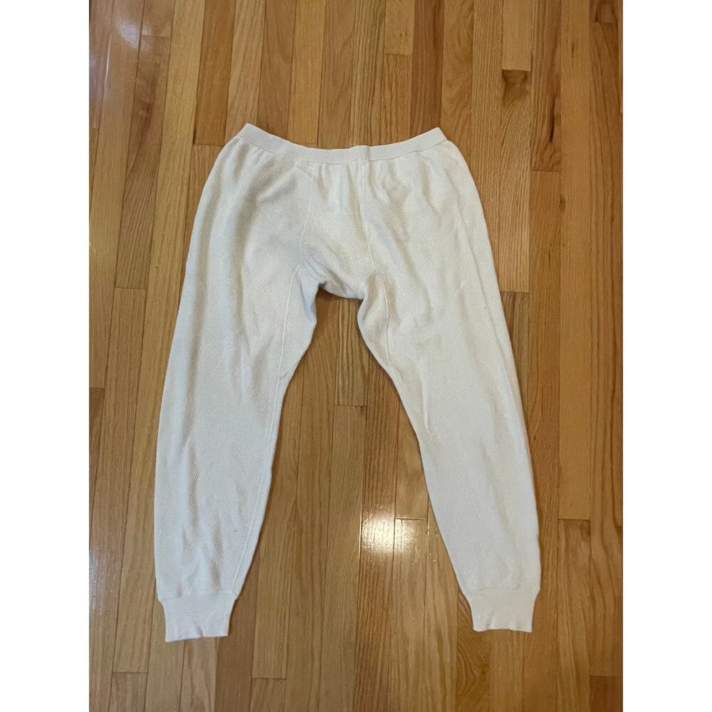St Johns Bay Vintage Thermal Long John Underwear Pant Cream White XL Warm Winter